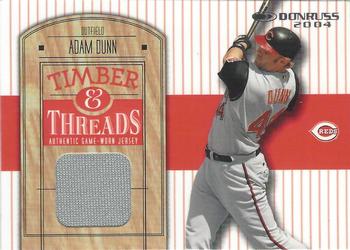 2004 Donruss - Timber & Threads #TT-1 Adam Dunn Front