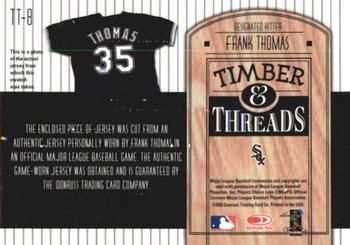 2004 Donruss - Timber & Threads #TT-8 Frank Thomas Back