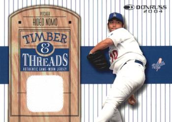 2004 Donruss - Timber & Threads #TT-10 Hideo Nomo Front