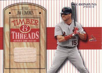 2004 Donruss - Timber & Threads #TT-26 Jim Edmonds Front