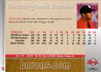 2012 Grandstand Birmingham Barons #NNO Andrew Garcia Back