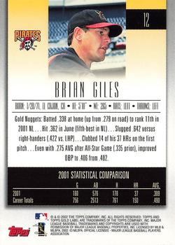 2002 Topps Gold Label #12 Brian Giles Back