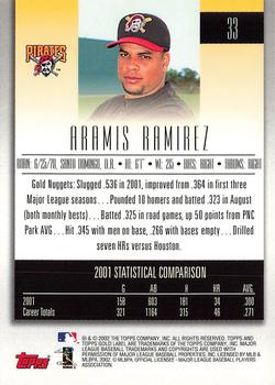 2002 Topps Gold Label #33 Aramis Ramirez Back