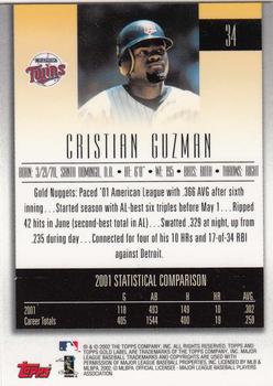 2002 Topps Gold Label #34 Cristian Guzman Back