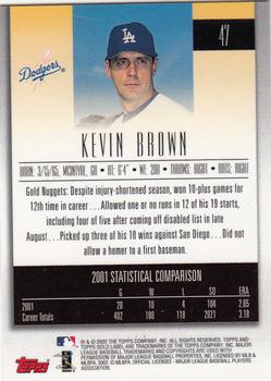 2002 Topps Gold Label #47 Kevin Brown Back