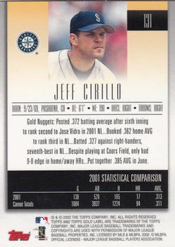 2002 Topps Gold Label #131 Jeff Cirillo Back