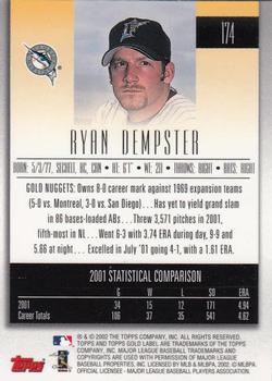 2002 Topps Gold Label #174 Ryan Dempster Back