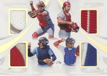 2017 Panini Immaculate Collection - Immaculate Quad Players Platinum #IQP-RBCP Ivan Rodriguez / Johnny Bench / Gary Carter / Mike Piazza Front