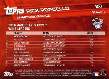 2017 Topps - All-Star Game 2017 #28 Rick Porcello Back