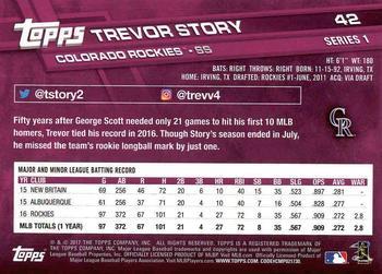 2017 Topps - All-Star Game 2017 #42 Trevor Story Back