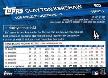 2017 Topps - All-Star Game 2017 #50 Clayton Kershaw Back