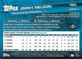 2017 Topps - All-Star Game 2017 #193 Jimmy Nelson Back