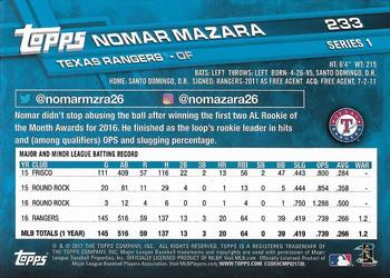 2017 Topps - All-Star Game 2017 #233 Nomar Mazara Back
