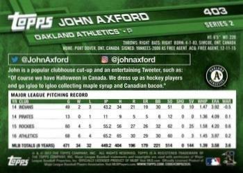 2017 Topps - All-Star Game 2017 #403 John Axford Back