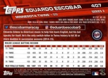 2017 Topps - All-Star Game 2017 #407 Eduardo Escobar Back