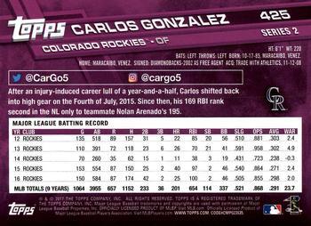 2017 Topps - All-Star Game 2017 #425 Carlos Gonzalez Back