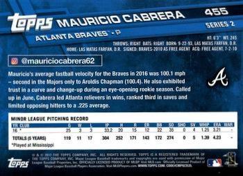 2017 Topps - All-Star Game 2017 #455 Mauricio Cabrera Back