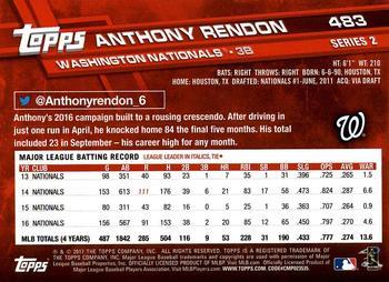 2017 Topps - All-Star Game 2017 #483 Anthony Rendon Back