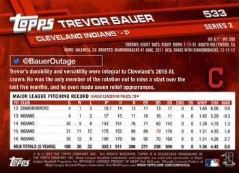 2017 Topps - All-Star Game 2017 #533 Trevor Bauer Back