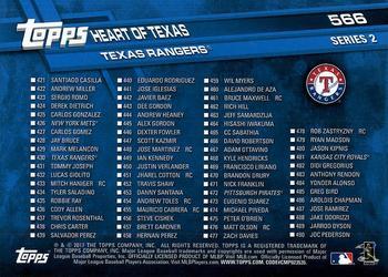 2017 Topps - All-Star Game 2017 #566 Heart of Texas Back