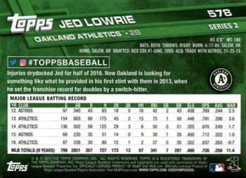 2017 Topps - All-Star Game 2017 #578 Jed Lowrie Back