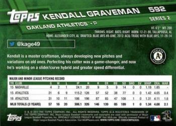 2017 Topps - All-Star Game 2017 #592 Kendall Graveman Back