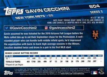 2017 Topps - All-Star Game 2017 #604 Gavin Cecchini Back