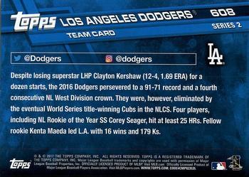 2017 Topps - All-Star Game 2017 #608 Los Angeles Dodgers Back