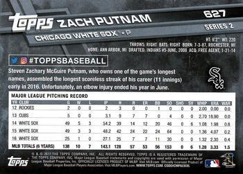2017 Topps - All-Star Game 2017 #627 Zach Putnam Back