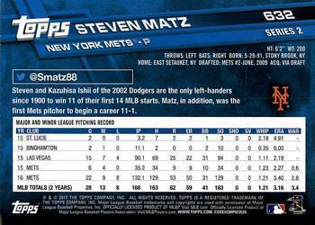 2017 Topps - All-Star Game 2017 #632 Steven Matz Back