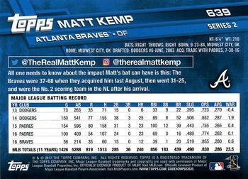 2017 Topps - All-Star Game 2017 #639 Matt Kemp Back