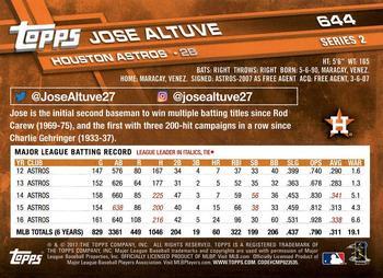 2017 Topps - All-Star Game 2017 #644 Jose Altuve Back