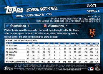 2017 Topps - All-Star Game 2017 #647 Jose Reyes Back
