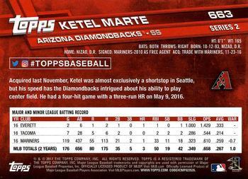 2017 Topps - All-Star Game 2017 #663 Ketel Marte Back