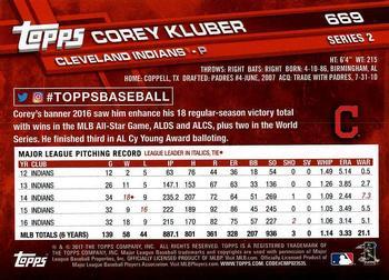 2017 Topps - All-Star Game 2017 #669 Corey Kluber Back