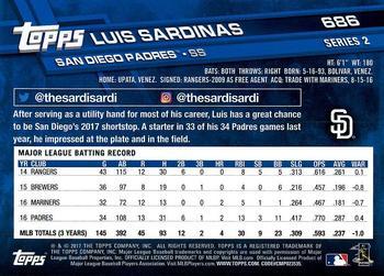 2017 Topps - All-Star Game 2017 #686 Luis Sardinas Back