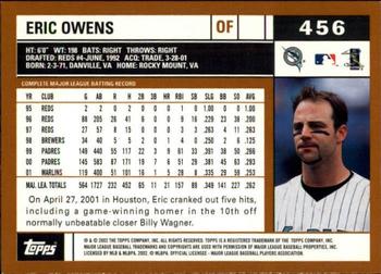 2002 Topps - Topps Limited #456 Eric Owens Back