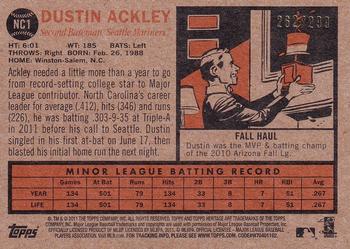2011 Topps Heritage - National Convention Rookies #1 Dustin Ackley Back