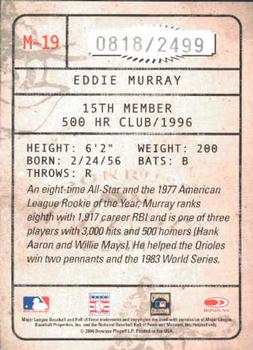 2004 Donruss Classics - Membership #M-19 Eddie Murray Back