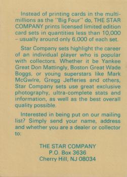 1988-92 Star Ad Cards #NNO Sandy Alomar Jr. Back
