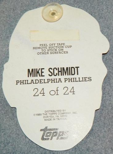 1989 Topps Heads Up Test #24 Mike Schmidt Back