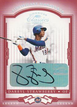 2004 Donruss Classics - Significant Signatures Red #164 Darryl Strawberry Front