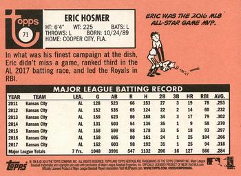 2018 Topps Heritage #71 Eric Hosmer Back