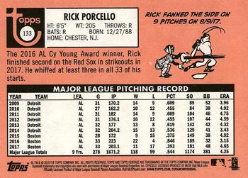 2018 Topps Heritage #133 Rick Porcello Back