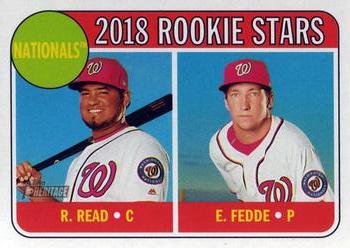 2018 Topps Heritage #135 Nationals 2018 Rookie Stars (Raudy Read / Erick Fedde) Front