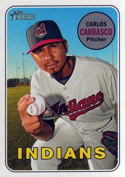 2018 Topps Heritage #220 Carlos Carrasco Front
