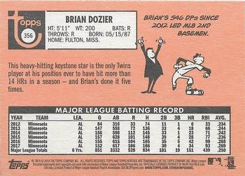 2018 Topps Heritage #356 Brian Dozier Back