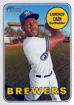 2018 Topps Heritage #706 Lorenzo Cain Front