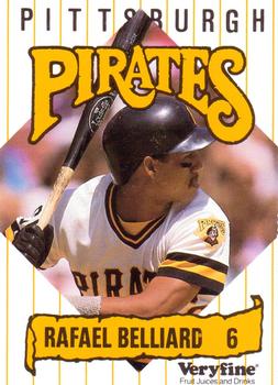 1989 Veryfine Pittsburgh Pirates #NNO Rafael Belliard Front
