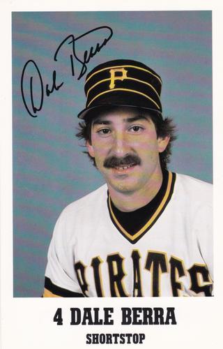 1984 Pittsburgh Pirates Promotional Dates 3x5 #NNO Dale Berra Front